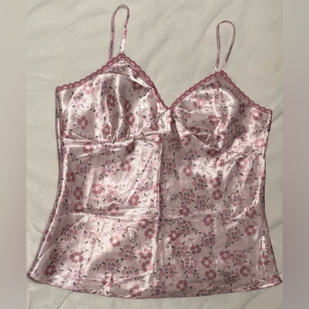 Pink Floral Cami Tank Top